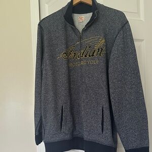 Lucky Brand Vintage Men's Indian Motorcycle Gray Sweater